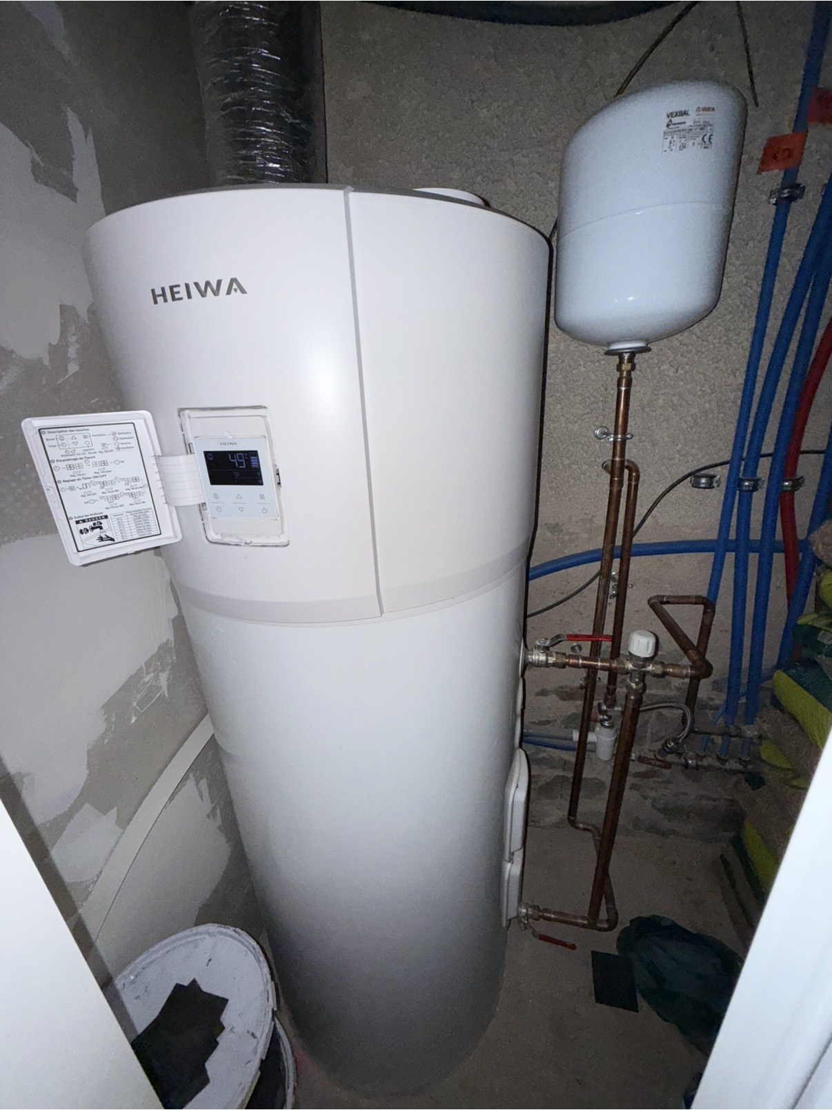 Installation de chauffe-eau thermodynamique Heiwa à Luttenbach près de Metzeral
